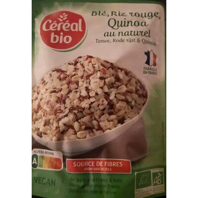 Blé riz rouge quinoa au naturel (Céréal Bio)