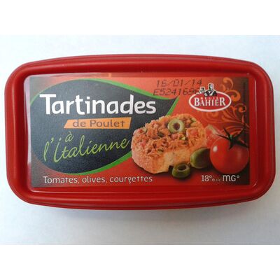 Tartinades de poulet à l'italienne (18 % mg) (Régis Bahier - Bahier)