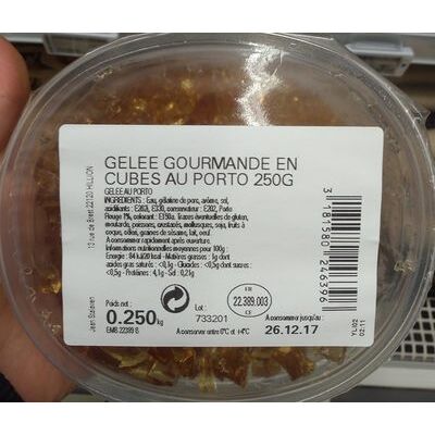 Gelée gourmande en cubes au porto (Sans Marque - Jean Stalaven)