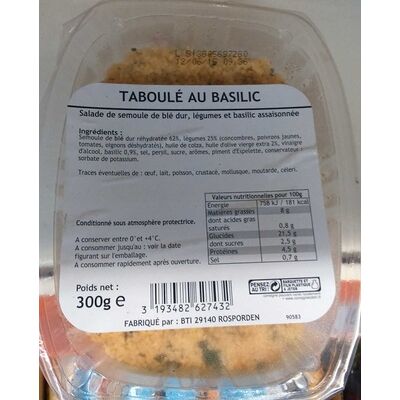 Taboulé au basilic (Bti)