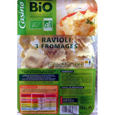 Ravioli 3 fromages (Casino Bio - Casino)