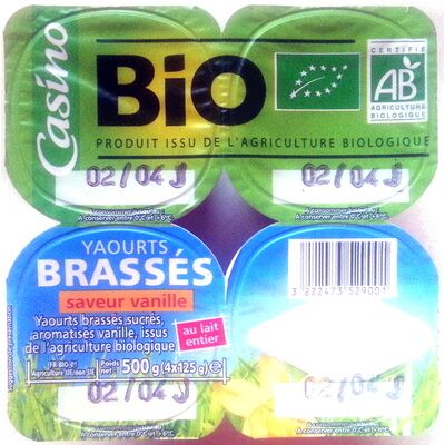 Yaourts brassés vanille bio (Casino Bio - Casino)