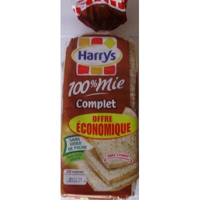 100 % mie complet sans croûte - offre économique (Harrys - Barilla)