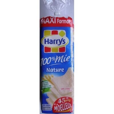 100 % mie nature sans croûte - maxi format (Harrys - Barilla)