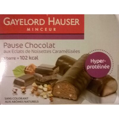 Pause chocolat aux éclats de noisettes caramélisées (Gayelord Hauser)