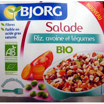 Salade riz, avoine et légumes bio bjorg (Bjorg)