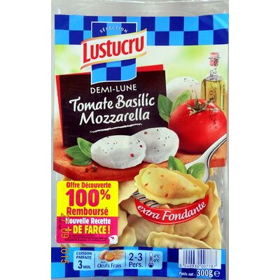 Demi-lune, tomate basilic mozzarella (Lustucru)
