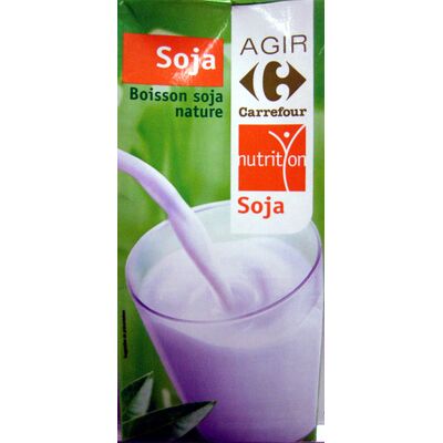 Soja, boisson soja nature (Agir Carrefour Nutrition - Groupe Carrefour)