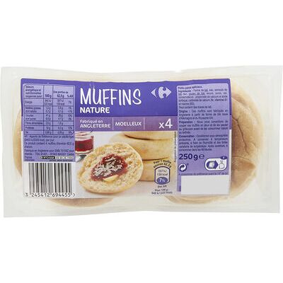 Muffins nature (Carrefour)