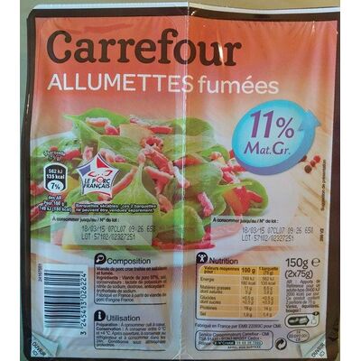 Allumettes fumées (11 % mg) (Carrefour - Cmi (carrefour Marchandises Internationales))