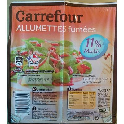 Allumettes fumées (11 % mg) (Carrefour - Cmi (carrefour Marchandises Internationales))