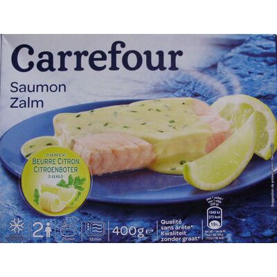 Saumon, sauce beurre citron, surgelé (Carrefour - Groupe Carrefour)