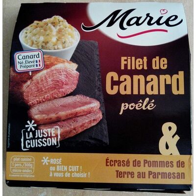 Filet de canard poêlé & écrasé de pommes de terre au parmesan (Marie)