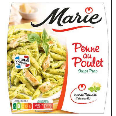 Penne au poulet, sauce pesto (Marie)