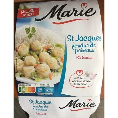 St jacques, fondue de poireaux, riz basmati (Marie)