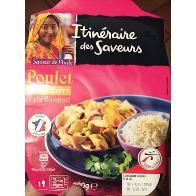 Poulet sauce curry et riz basmati (Itinéraire Des Saveurs)