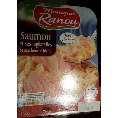 Saumon et ses tagliatelles sauce beurre blanc (Monique Ranou - Intermarché)