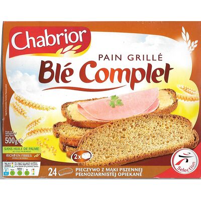 Pain grillé au blé complet (Chabrior)