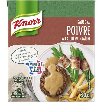 Sauce au poivre à la crème fraîche (Knorr)