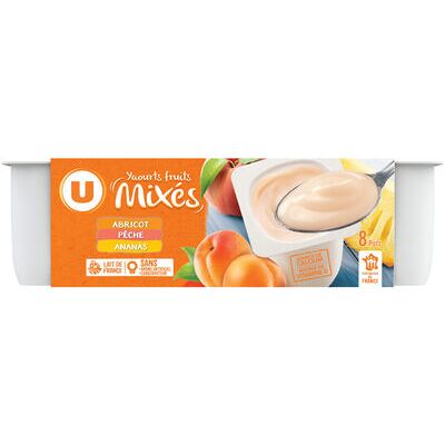 Yaourt brassé mix sucré à la pulpe de fruits jaunes (U)