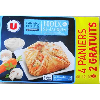 Paniers feuilletés noix de st-jacques*, surgelés (U)