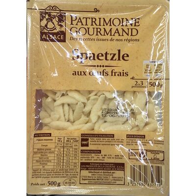 Spaetzle aux œufs frais (Patrimoine Gourmand - Groupe Louis Delhaize)