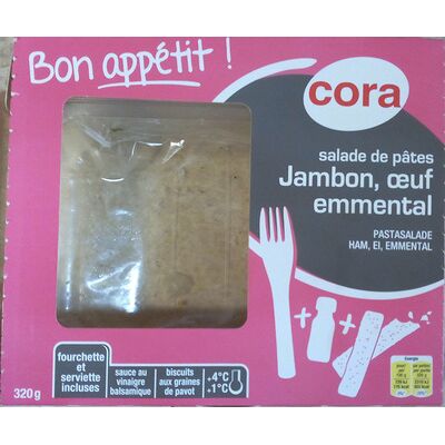 Salade de pâtes, jambon, œuf, emmental (Cora - Groupe Louis Delhaize)