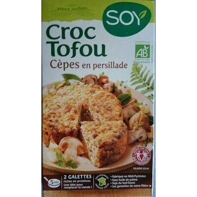 Croque tofou cèpes en persillade (Soy)
