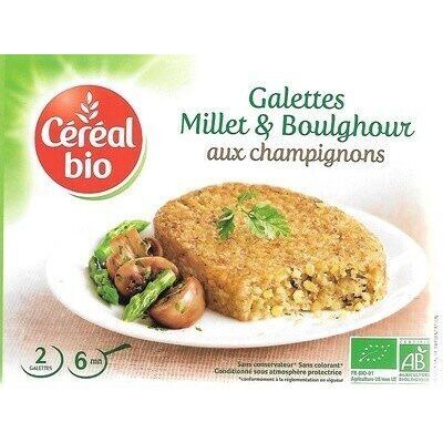 Galettes millet et boulghour aux champignons (Céréal Bio)