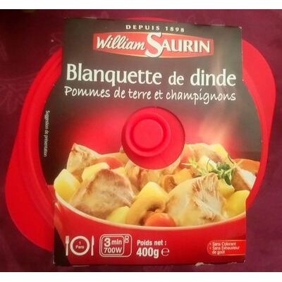 Cocotte blanquette de dinde pommes de terre et champignons (William Saurin)