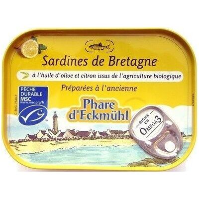 Sardines de bretagne à l'huile d'olive et citron (Phare D'eckmühl)