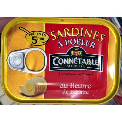 Sardines à poêler au beurre de baratte (Connétable)