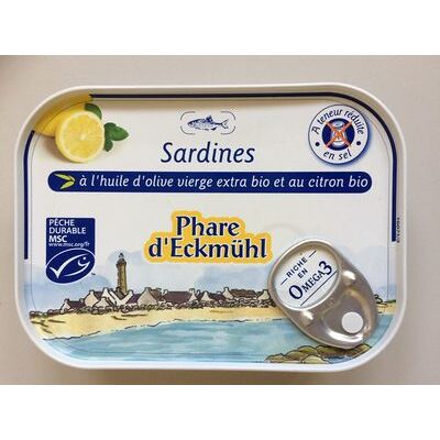Sardines à l’huile d’olive vierge extra bio et au citron bio (Le Phare D’eckmühl - Le Phare D Eckmuhl)