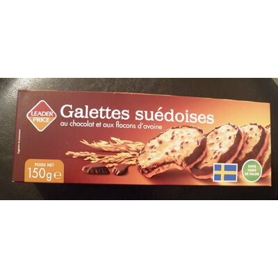 Galettes suédoises au chocolat et flocons d'avoine (Leader Price)