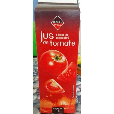 Jus de tomate a basé de concentré (Leader Price)