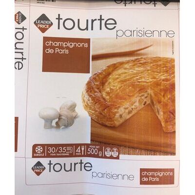 Tourte parisienne champignons de paris (Leader Price)