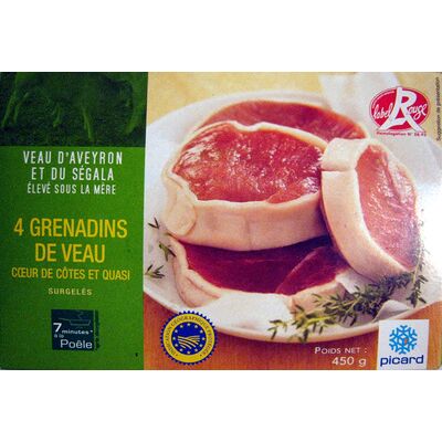 4 grenadins de veau surgelés igp label rouge picard (Picard)