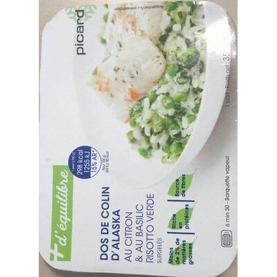 Dos de colin d'alaska au risotto (Picard)