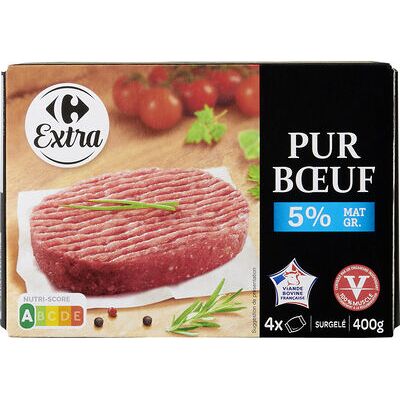 Steacks hachés le pur boeuf (Carrefour)