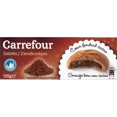 Sablés coeur fondant cacao (Carrefour)