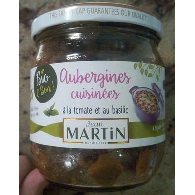 Aubergines cuisinées à la tomate et au basilic (Jean Martin)