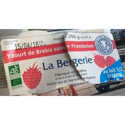 Yaourt de brebis saveur framboise (La Bergerie)