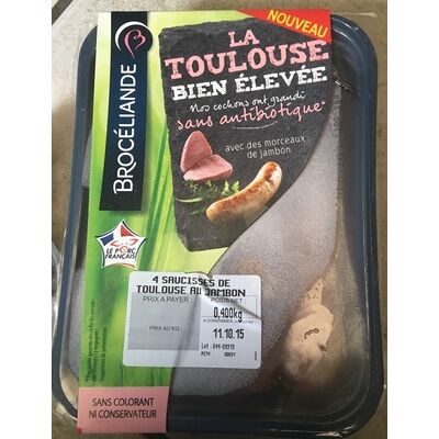 La toulouse bien élevée avec des morceaux de jambon (Brocéliande)
