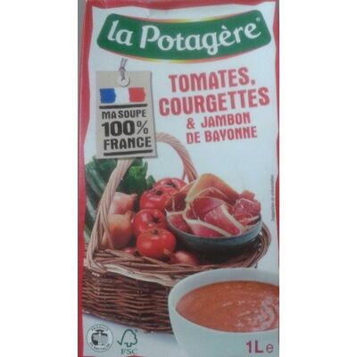 Tomates, courgettes et jambon de bayonne (La Potagère)