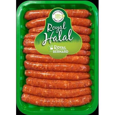 12 merguez 100% volaille halal (Royal Bernard)