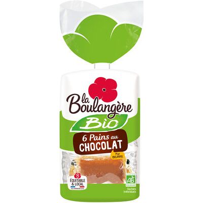 6 pains au chocolat pur beurre bio (La Boulangère Bio)