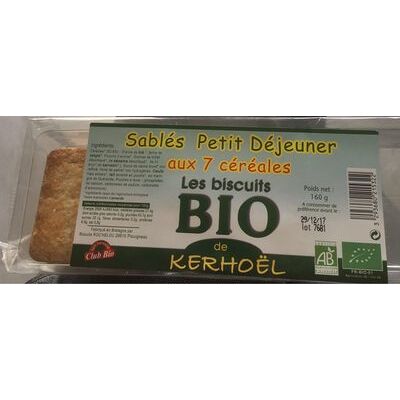Sablés petit déjeuner aux 7 céréales (Les Biscuits Bio De Kerhoël - Biscuits Roc'helou)