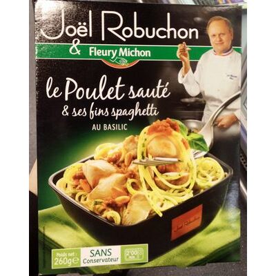 Poulet sauté & ses fins spaghetti au basilic (Fleury Michon)