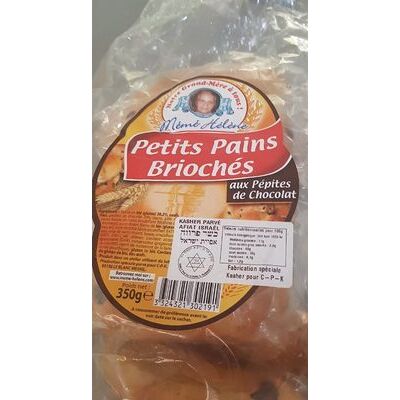 Petits pains briochés aux pépites de chocolat (Mémé Hélène)