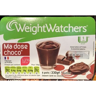 Ma dose choco (1,1 % mg) 6 pots (Weight Watchers)